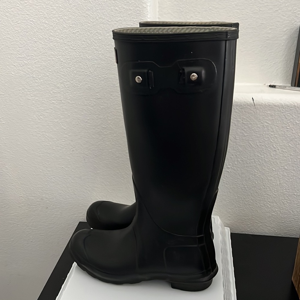 Authentic Hunter Tall Black Waterproof Rubber Rai… - image 4